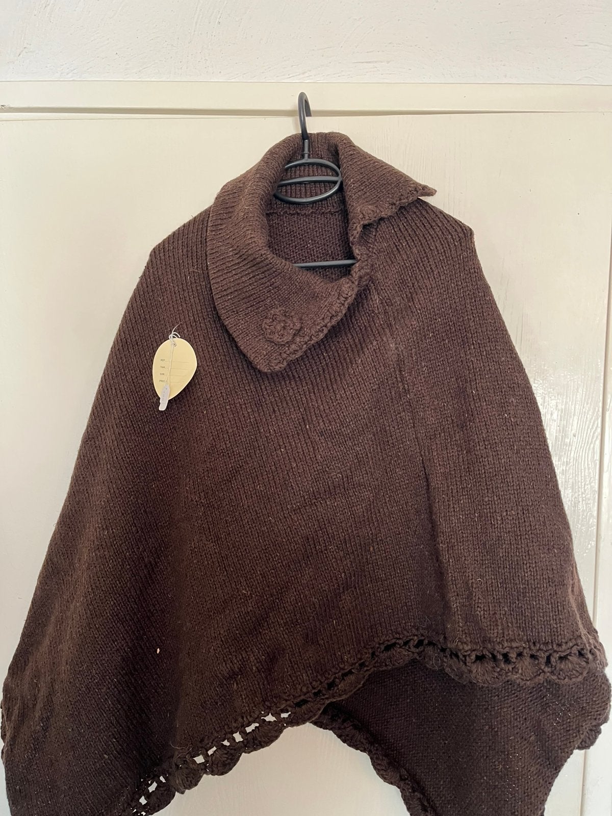 Poncho omslagdoek van schapenwol, Ophalen of Verzenden, Nieuw, Overige maten, Wit