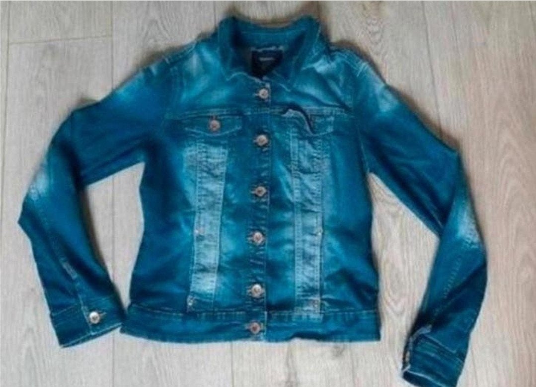 Spijkerjas maat 38, Ophalen of Verzenden, Zo goed als nieuw, Maat 38/40 (M), Blauw