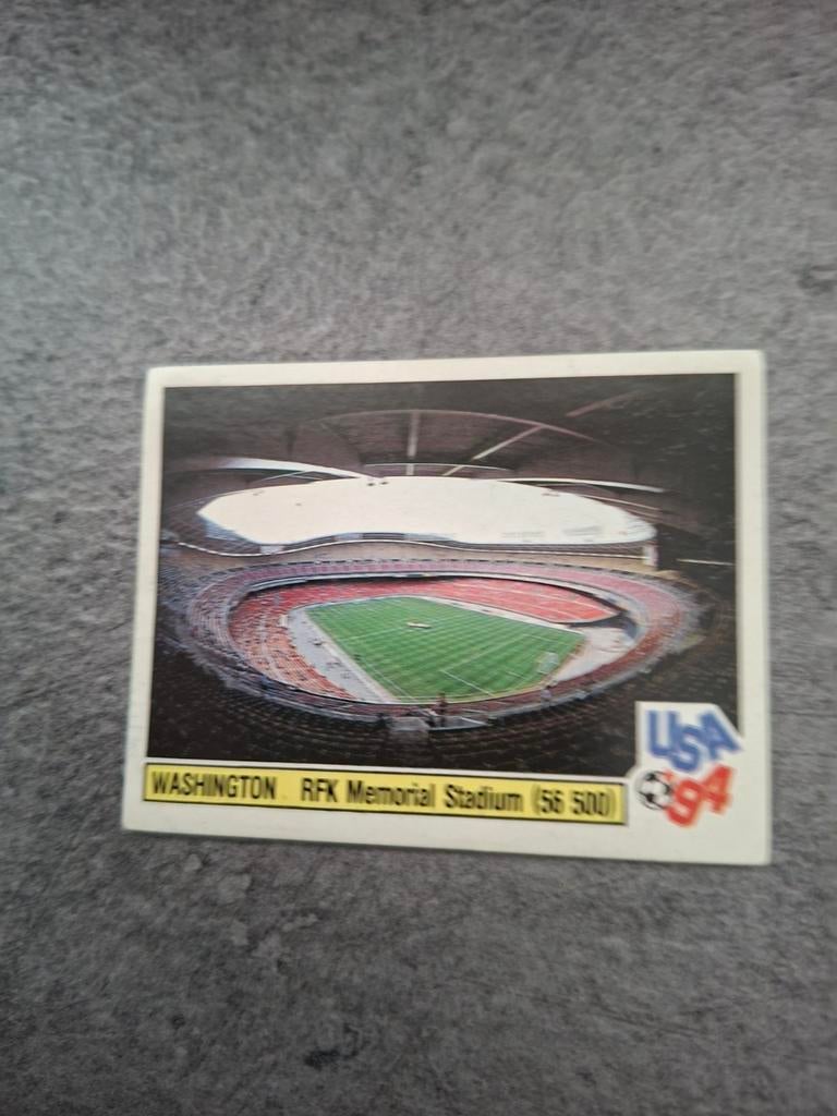 Panini sticker WK 94 USA. Speelstadion Washington., Verzenden, Zo goed als nieuw, Sticker