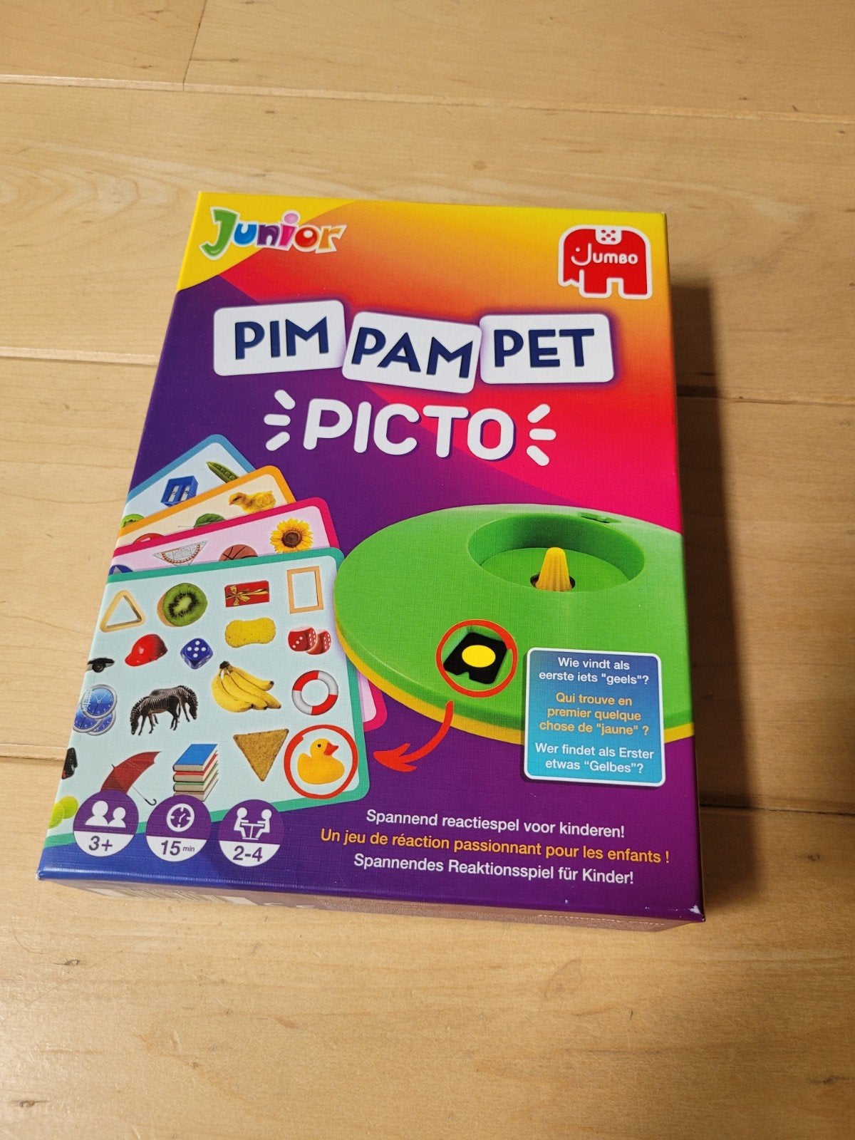 Pim Pam Pet Picto spel - Netjes en compleet, Drie of vier spelers, Ophalen, Zo goed als nieuw, Jumbo