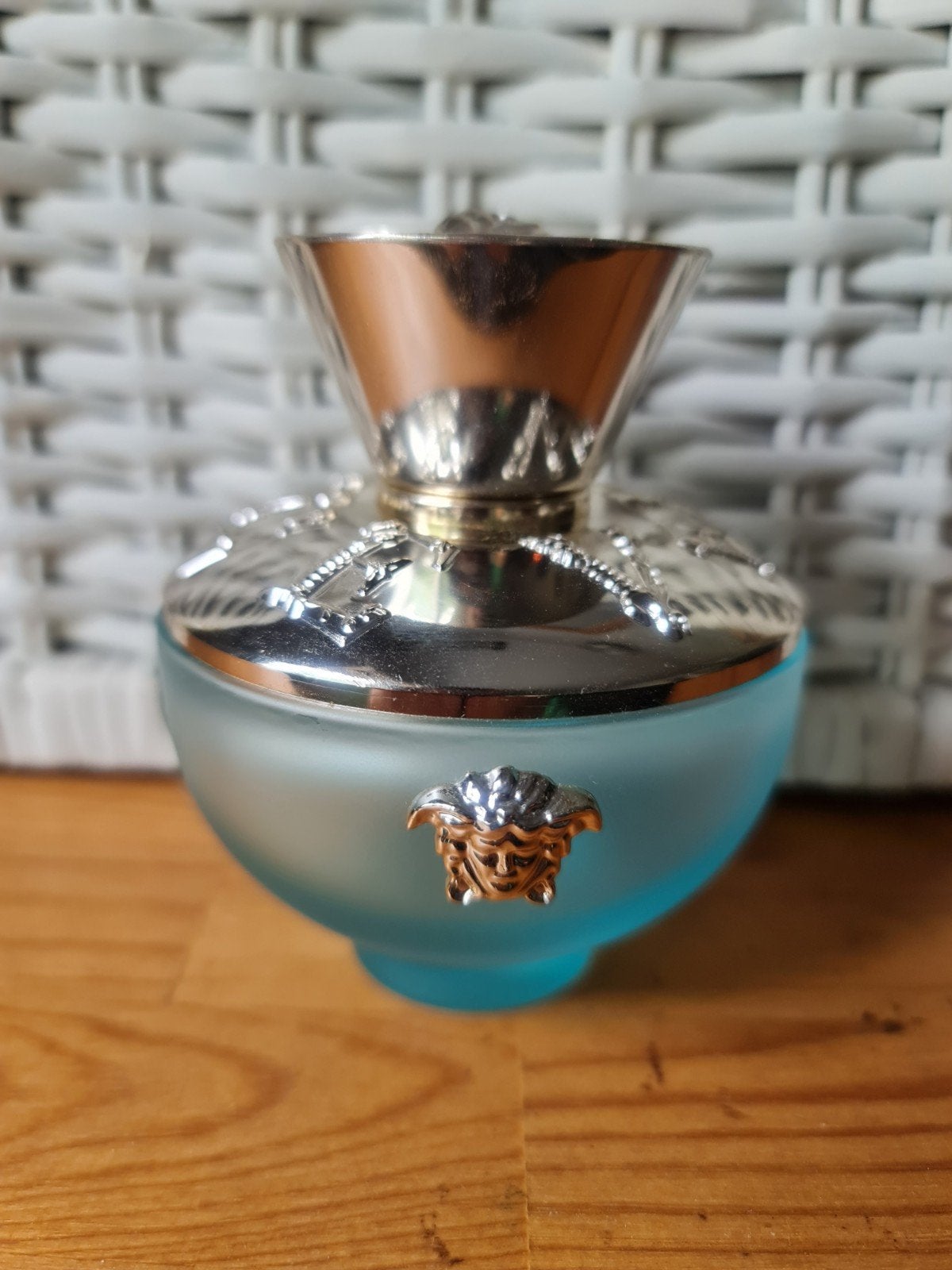Lege fles Versace Dylan Turquoise parfum, Ophalen of Verzenden, Gebruikt