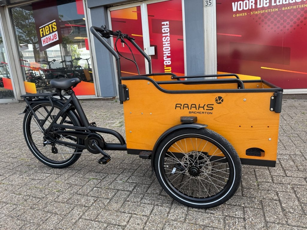 Fietshokje Beverwijk:Raaks Bremerton bakfiets met HONDENKLEP, Niet ingevuld, Huif, Niet ingevuld, Nieuw