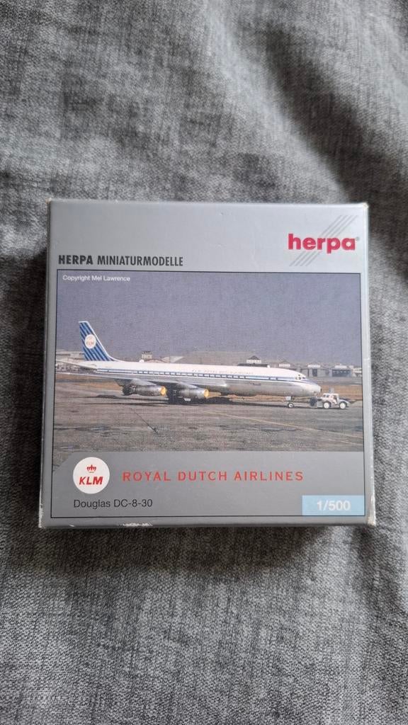 Herpa 1:500 KLM DC8, Hobby en Vrije tijd, Modelbouw | Vliegtuigen en Helikopters, Ophalen of Verzenden, Zo goed als nieuw, 1:200 of kleiner