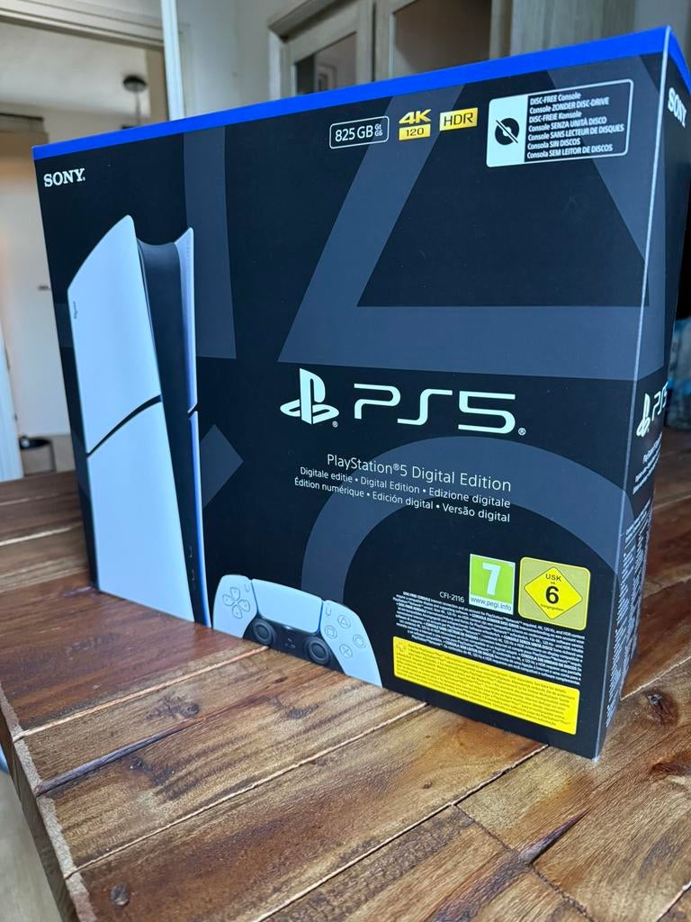 PlayStation 5 Digital Edition 825GB Nieuw in doos, Spelcomputers en Games, Spelcomputers | Sony PlayStation 5, Ophalen, Nieuw