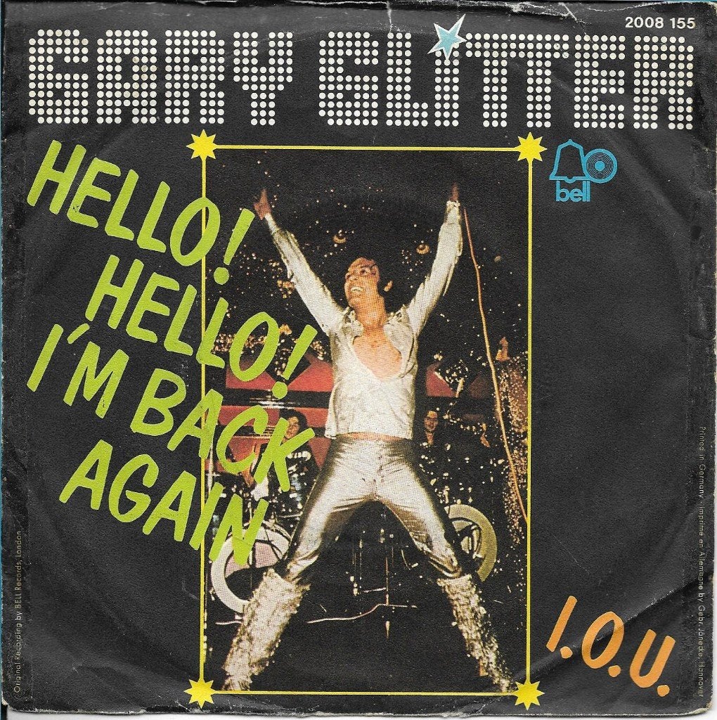 Gary Glitter - Hello ! Hello ! I`m back again, Ophalen of Verzenden, Gebruikt, 7 inch, Pop