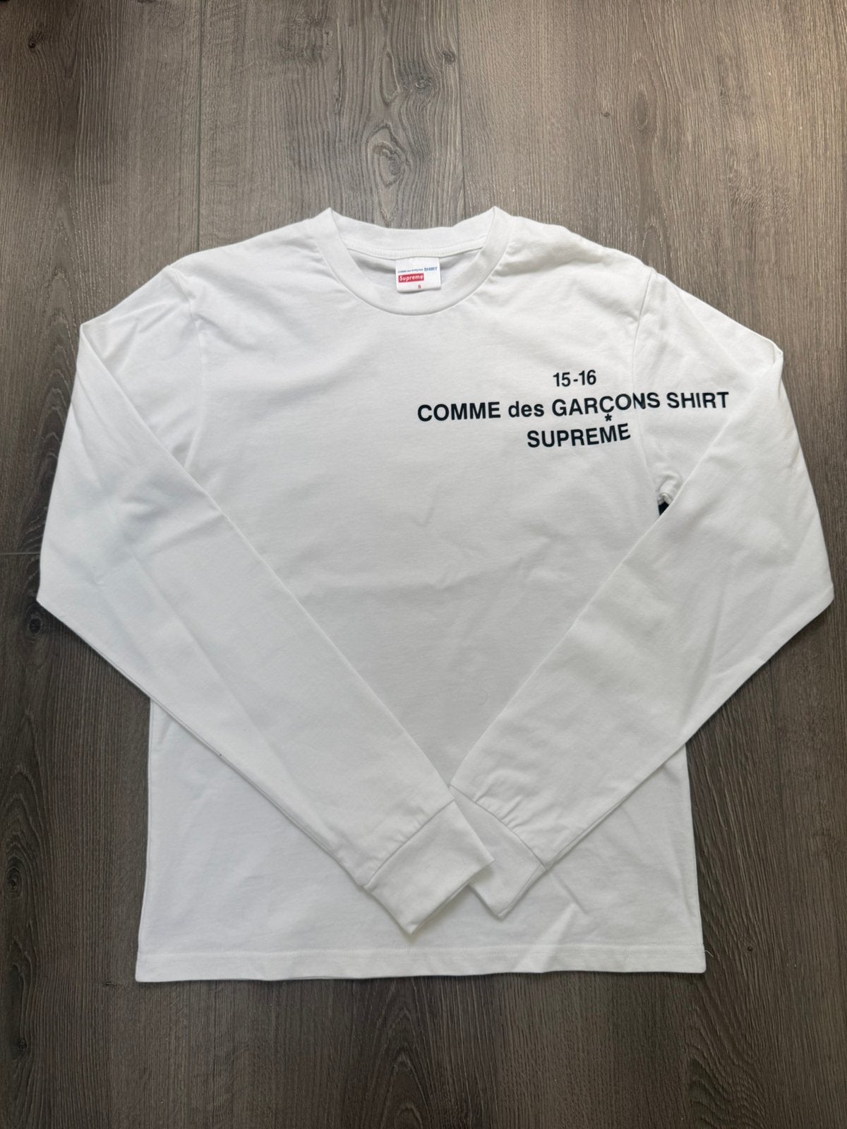 Supreme x Comme des Garçons SHIRT Longsle, Ophalen of Verzenden, Nieuw, Maat 46 (S) of kleiner, Wit