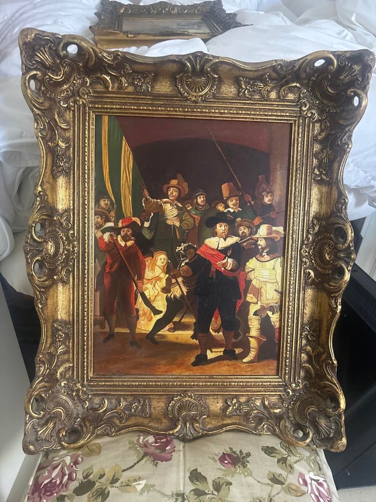 Schilderij De Nachtwacht in Barokke Lijst, Ophalen