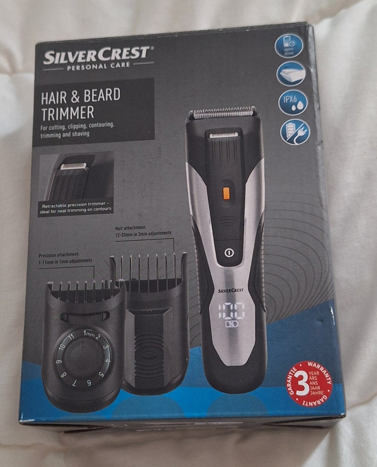 SilverCrest Haar- en Baardtrimmer - Nieuw in doos, Ophalen of Verzenden, Nieuw, Scheren en Epileren