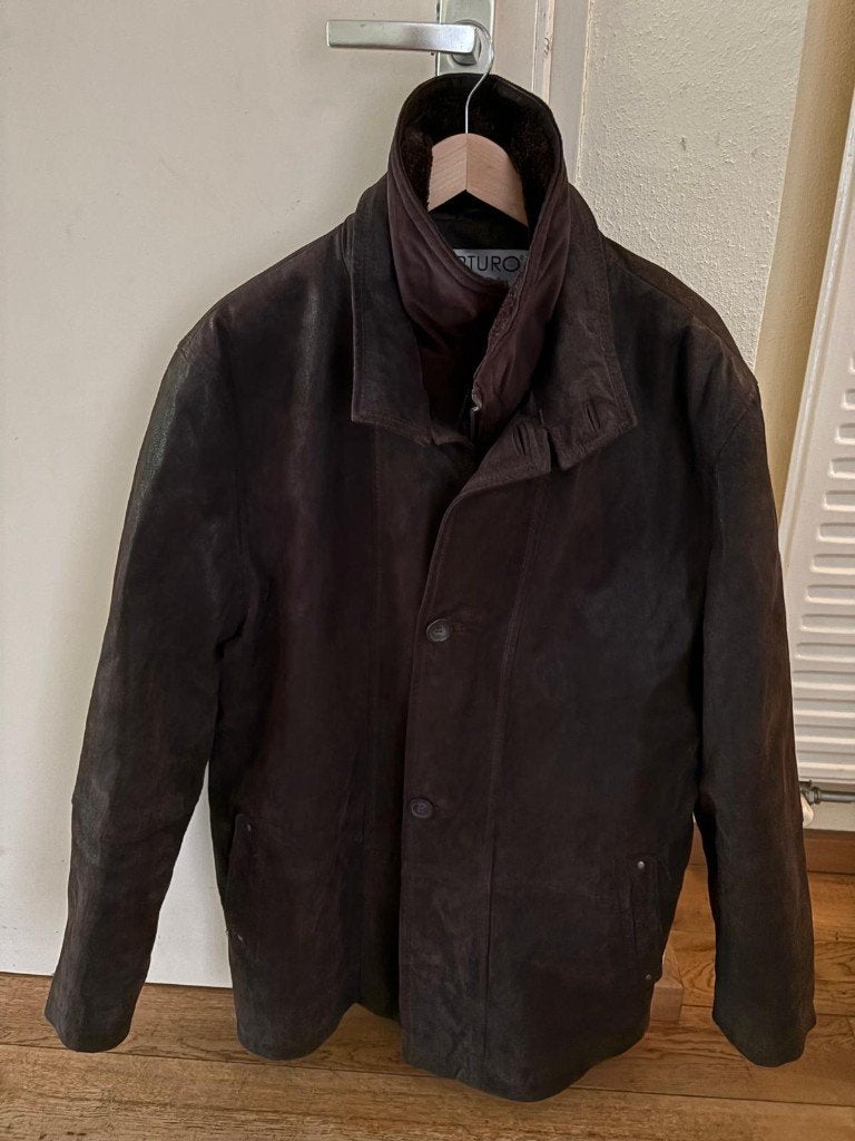 winter jas, Ophalen, Bruin, Maat 56/58 (XL), Zo goed als nieuw