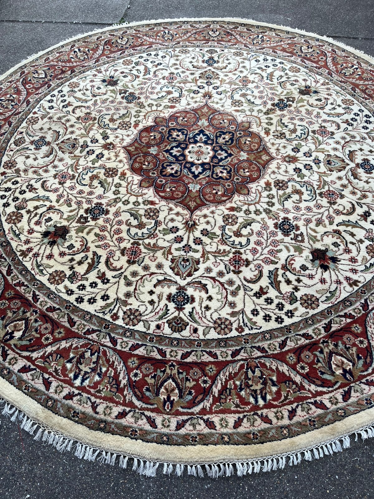 Perzishe tapijt handgemaakte rond 250,, Ophalen, Gebruikt, Rond, 200 cm of meer