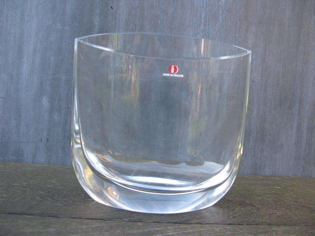 VAAS IITALA " OVALIS " DESIGN HELDER GLAS, Ophalen of Verzenden