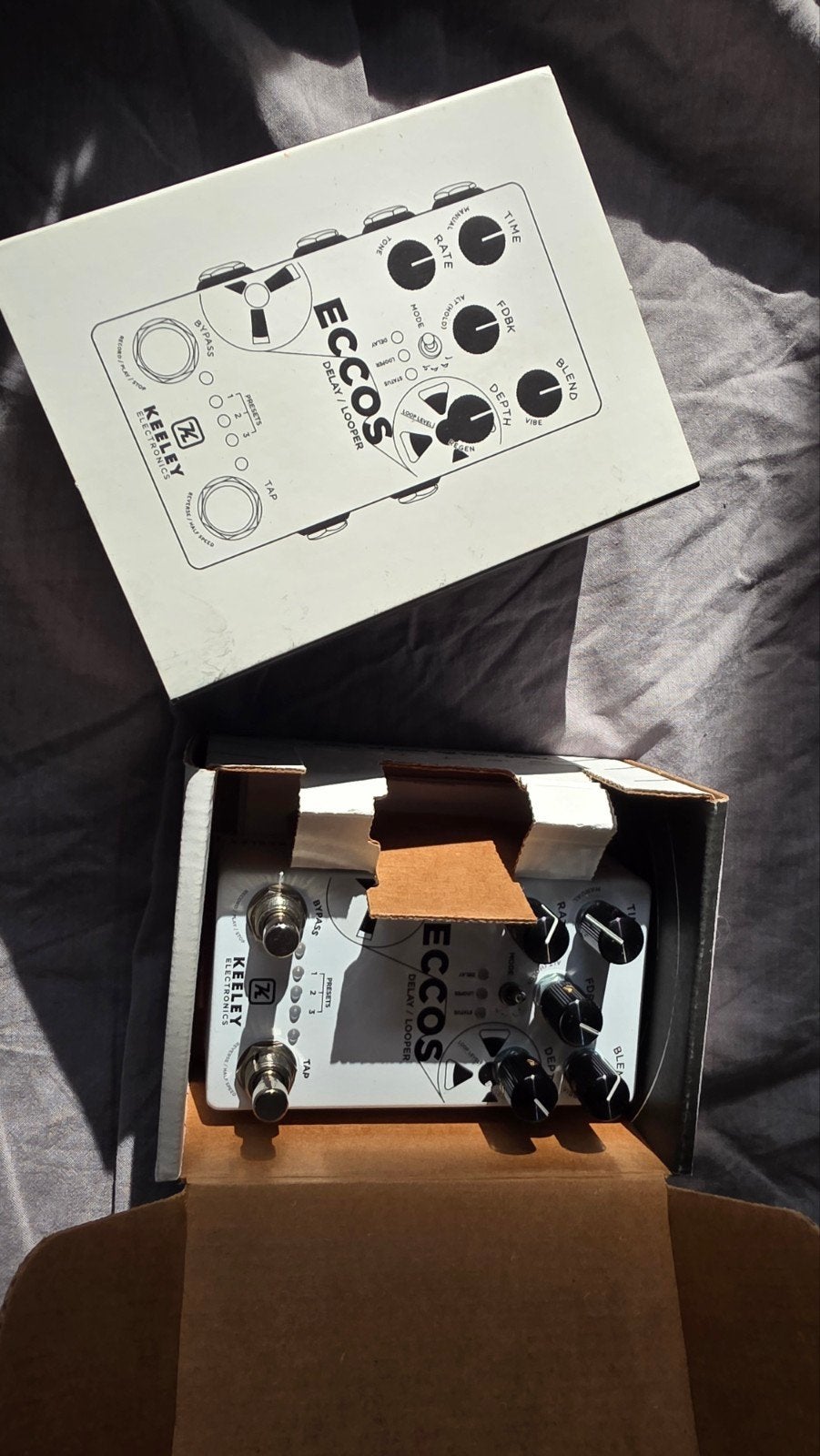 Keeley Eccos Delay/Looper - Met klittenband, Ophalen of Verzenden, Zo goed als nieuw, Delay of Echo