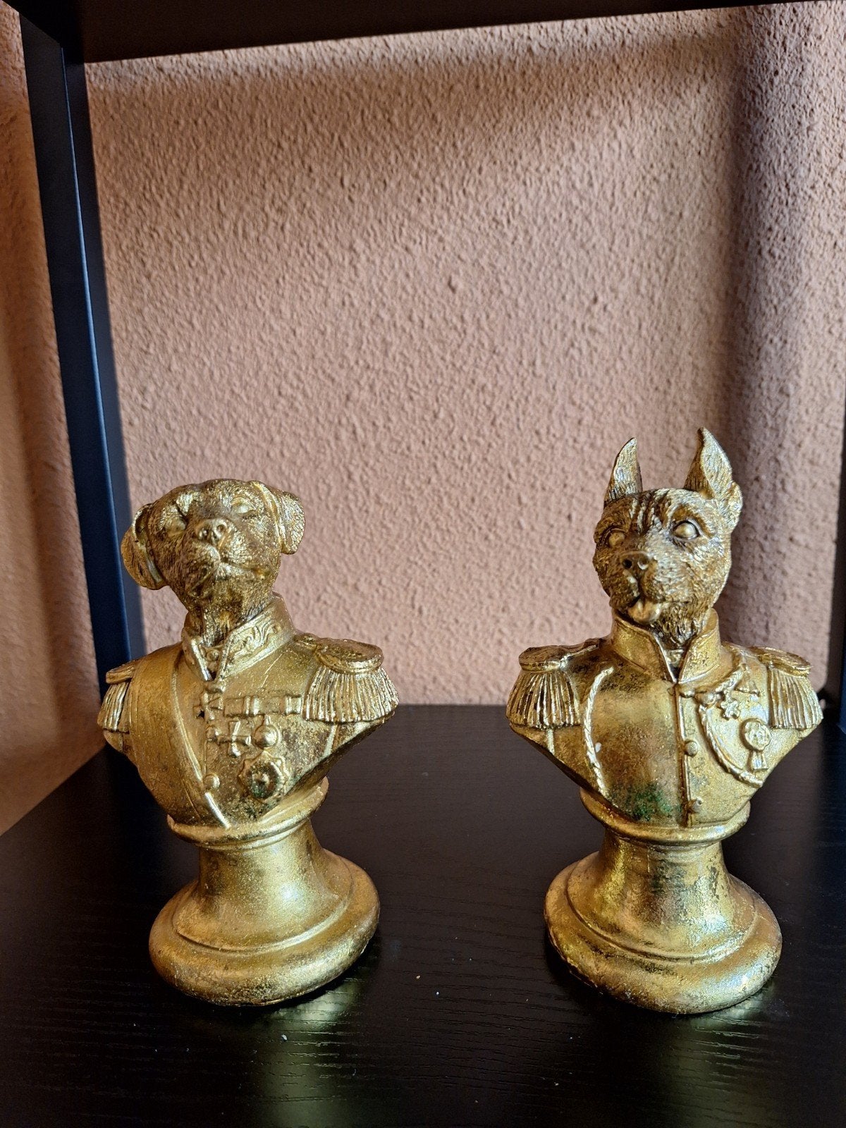 Set van 2 gouden hondenbeelden, van Countryfield, Ophalen of Verzenden, Zo goed als nieuw, Goud, Overige stijlen