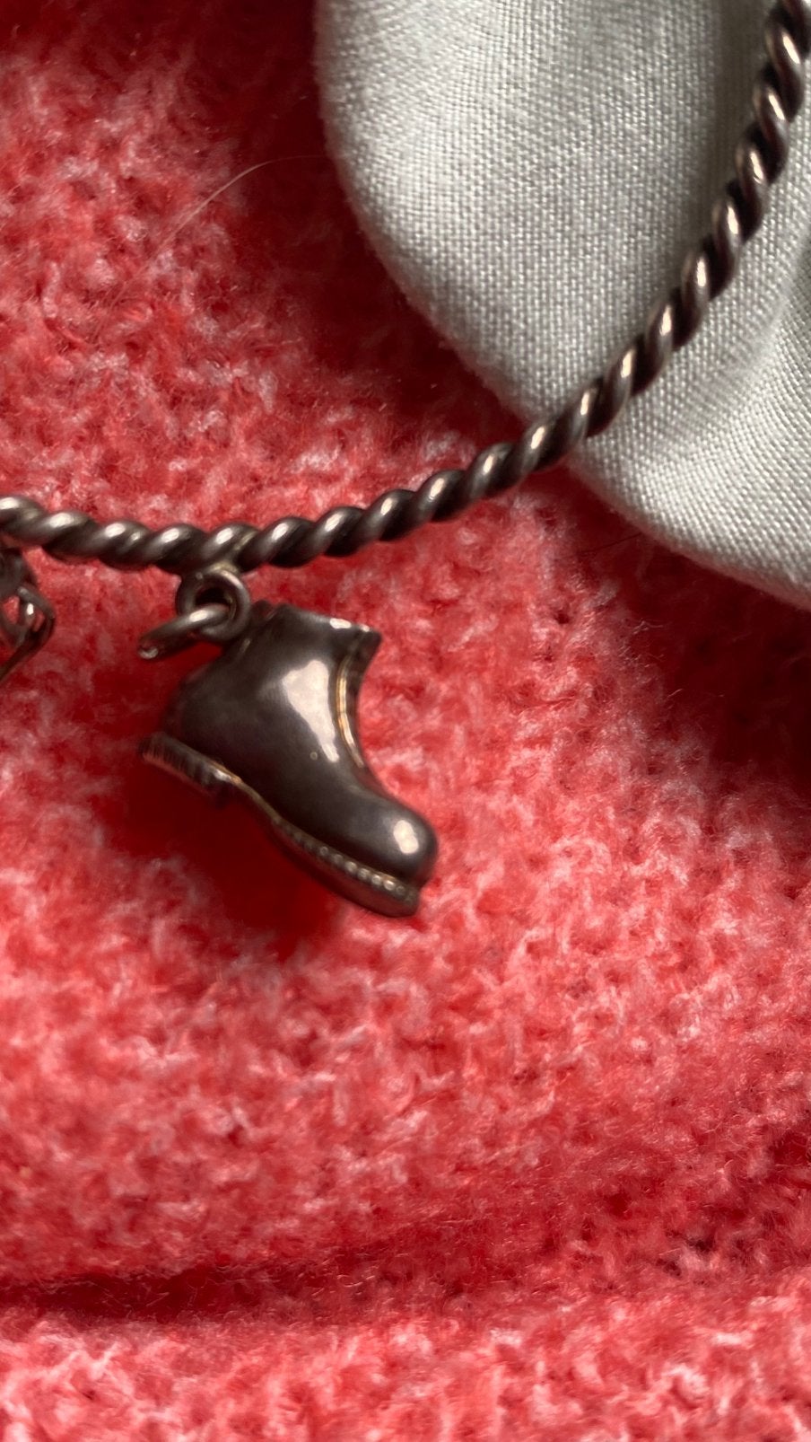 Zilveren bedel schoen wandelschoen boots, Ophalen of Verzenden, Zo goed als nieuw, Zilver