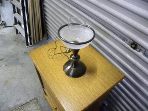 tafellamp met half glazen bol, Ophalen of Verzenden, 'T Olde Gre-j, Info@toldegrej.nl, Endepoelstraat 20f Didam