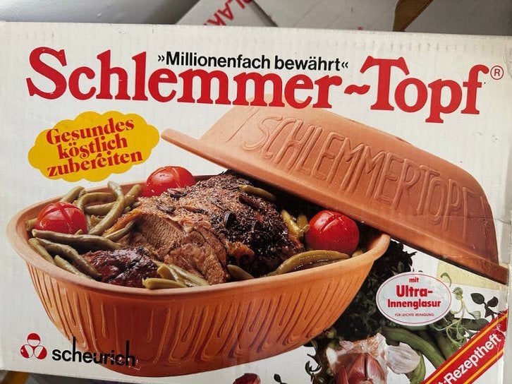 Schlemmer-Topf Römertopf - Nooit gebruikt, Ophalen, Overige typen, Zo goed als nieuw, Steen/keramiek