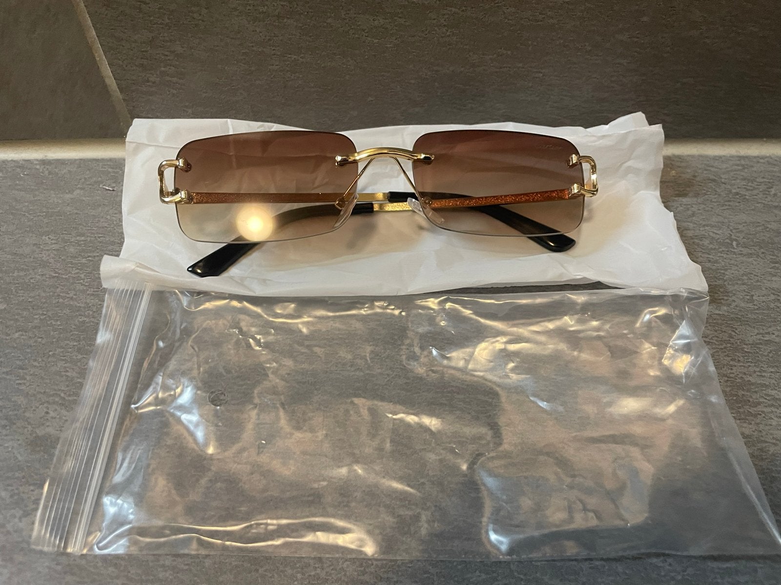 Cartier zonnebril - Bruin/Goud, Overige merken, Zonnebril, Bruin, Ophalen of Verzenden