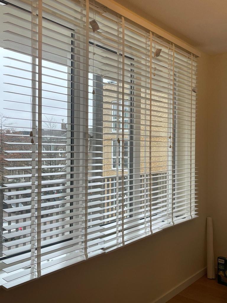 1x Praxis Decosol Wit Houten Jaloeziëen (80x220cm), Ophalen, 50 tot 100 cm, Zo goed als nieuw, 150 tot 200 cm