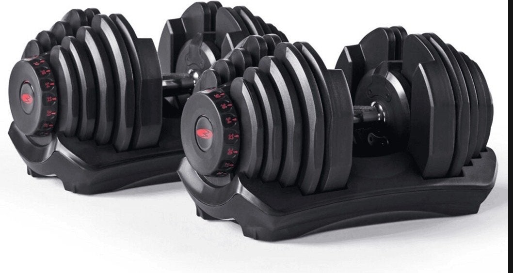 2x Bowflex Verstelbare Dumbbells 1090 - Ideaal voor Thuisgym, Ophalen, Zo goed als nieuw, Armen, Dumbbell