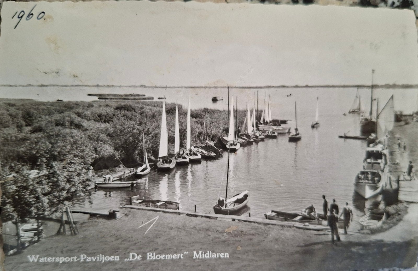 Watersport-Paviljoen "De Bloemert" Midlaren 1960, Ophalen of Verzenden, 1960 tot 1980, Overige onderwerpen