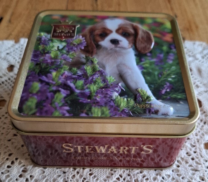 Schots Stewart's blikje met Cavalier King Charles Spaniel, Ophalen of Verzenden, Gebruikt, Koek(jes), Overige merken