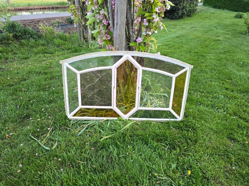 Stalraam met glas in lood, Ophalen, Ovaal, 100 tot 150 cm, Minder dan 100 cm