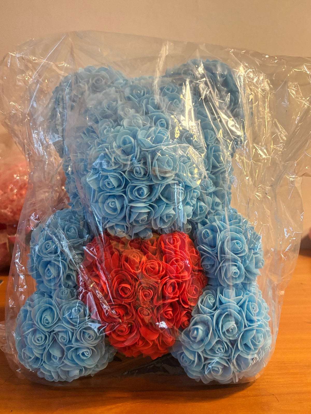 Grote Blauwe Rozenbeer met Rood Hart - Nieuw - Rosebear, Ophalen of Verzenden, Nieuw