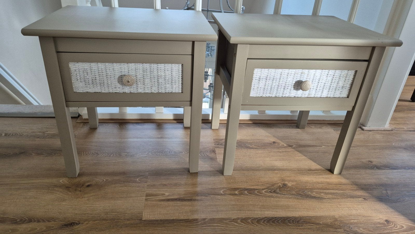 Set van 2 Nachtkastjes met Lade - 53x53x43 cm, Ophalen, Gebruikt, 45 tot 65 cm, Minder dan 55 cm