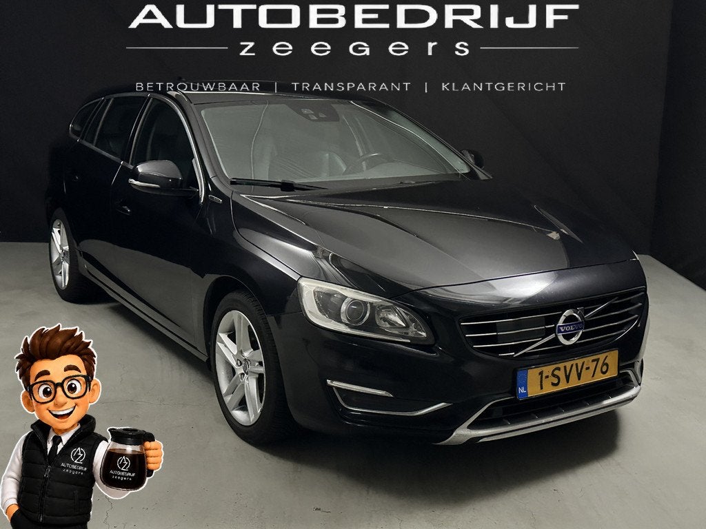Volvo V60 2.4 D6 AWD Plug-In Hybrid Summum *Diesel/Hybrid*Au, Auto's, Automaat, Zwart, Vierwielaandrijving, 212 €/maand