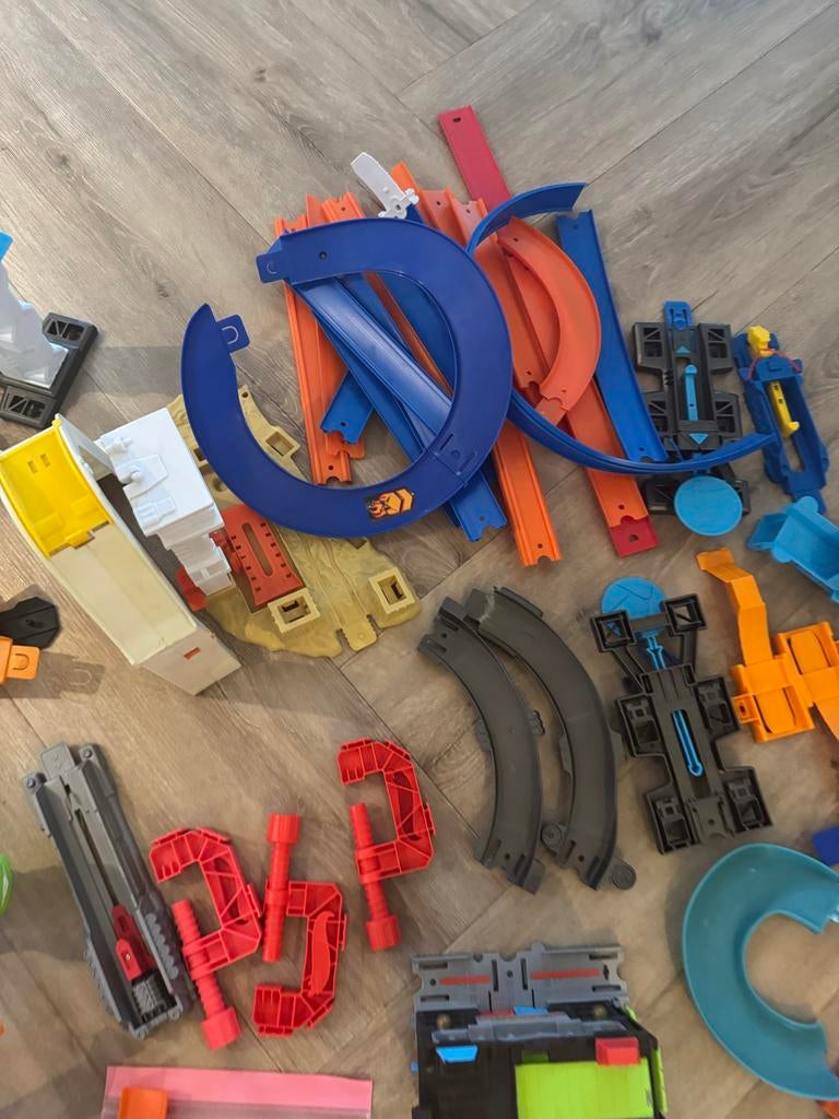 Grote Hot Wheels Racebaan Set met Looping en Accessoires, Ophalen of Verzenden, Hot Wheels, Racebaan, Gebruikt