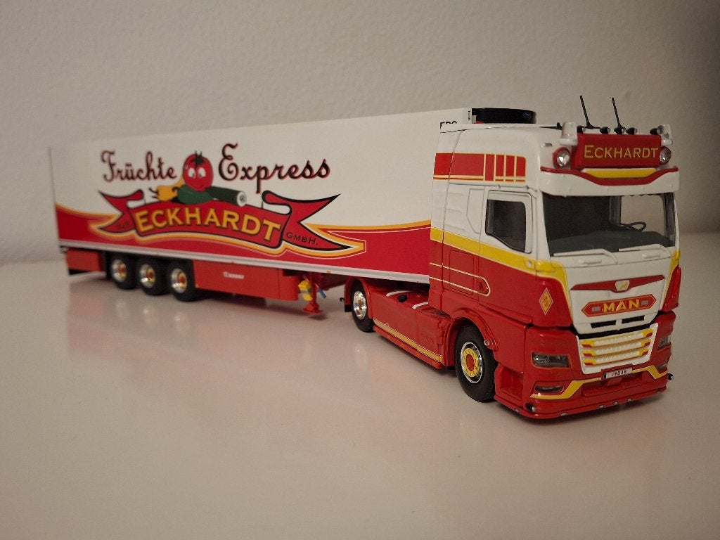 AANBIEDING: MAN TGX GX 4x2 koeloplegger Eckhardt, Tekno 1/50, Ophalen of Verzenden, Nieuw, Bus of Vrachtwagen, Tekno