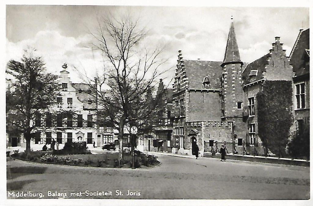 Middelburg- -Balans met Sociëteit St. Joris., Verzenden, 1940 tot 1960, Gelopen, Zeeland