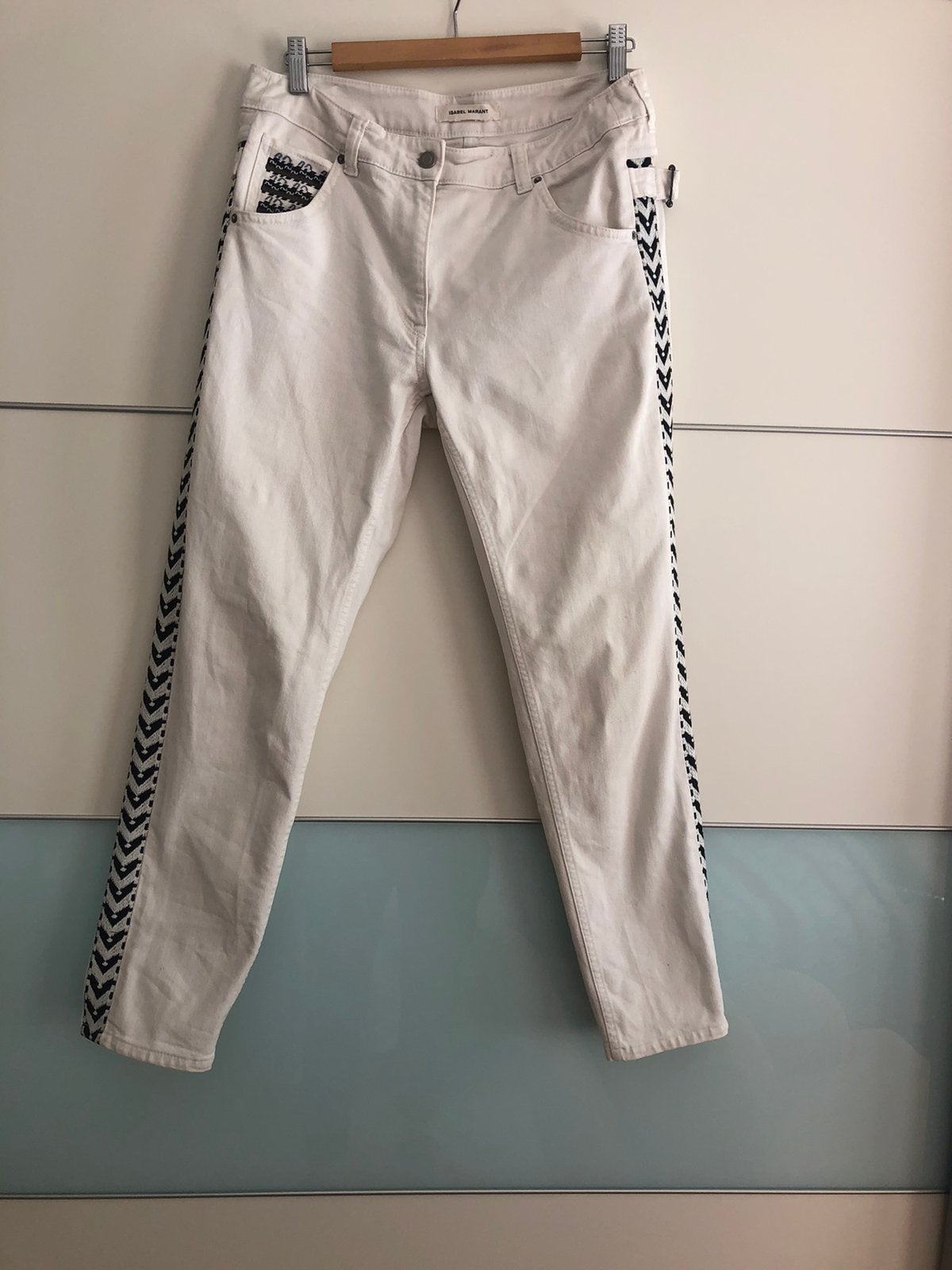 Isabel Marant jeans 38, Kleding | Dames, Broeken en Pantalons, Maat 38/40 (M), Wit, Ophalen of Verzenden, Zo goed als nieuw