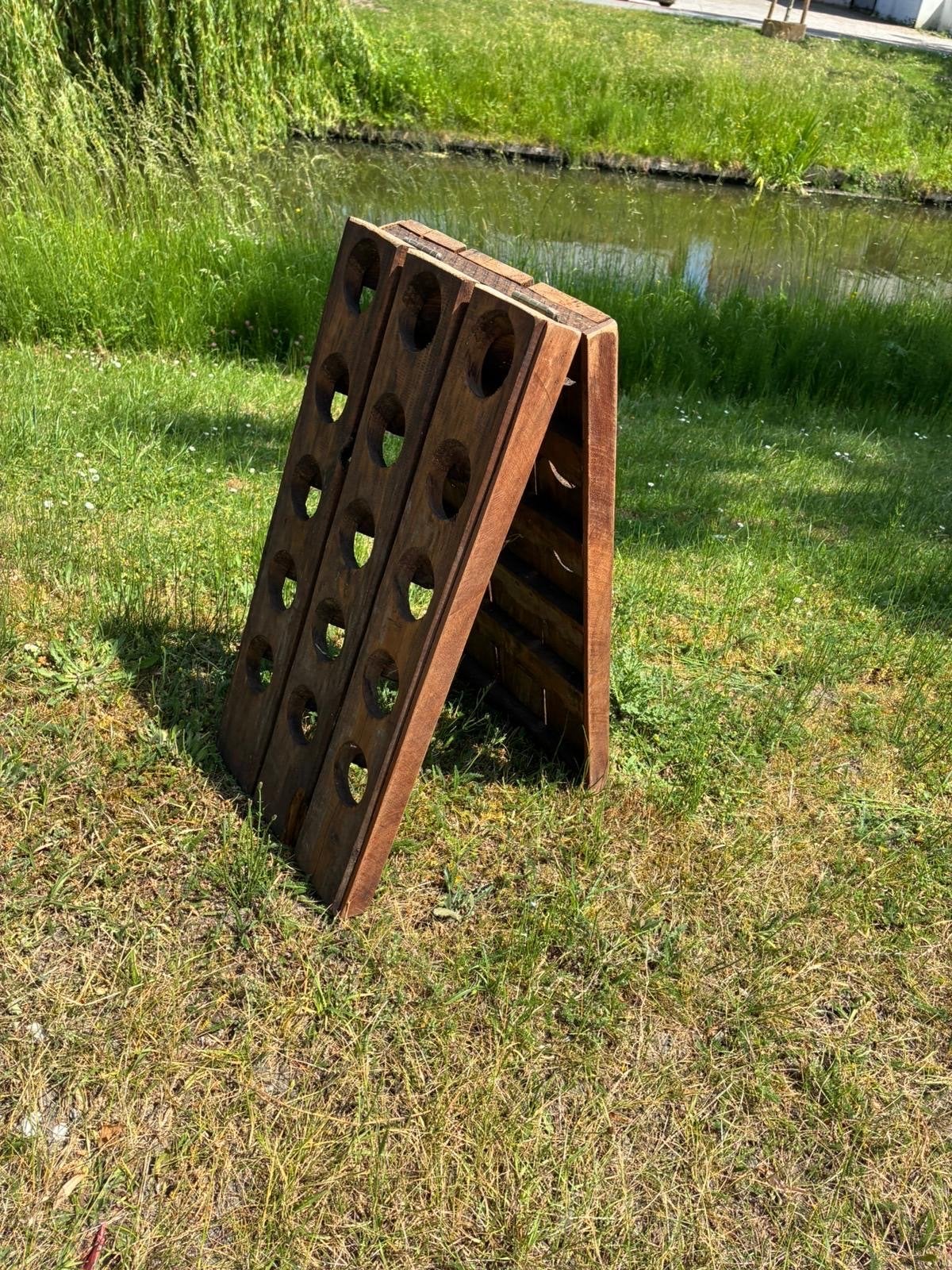 Houten wijnrek voor 30 flessen, Ophalen, Gebruikt, 15 tot 25 flessen, 75 cm of meer