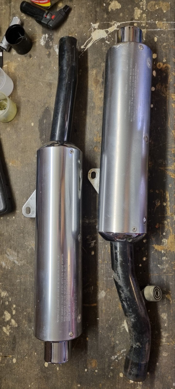 kawasaki zzr 600 94 uitlaat dempers, Motoren, Ophalen of Verzenden, Gebruikt