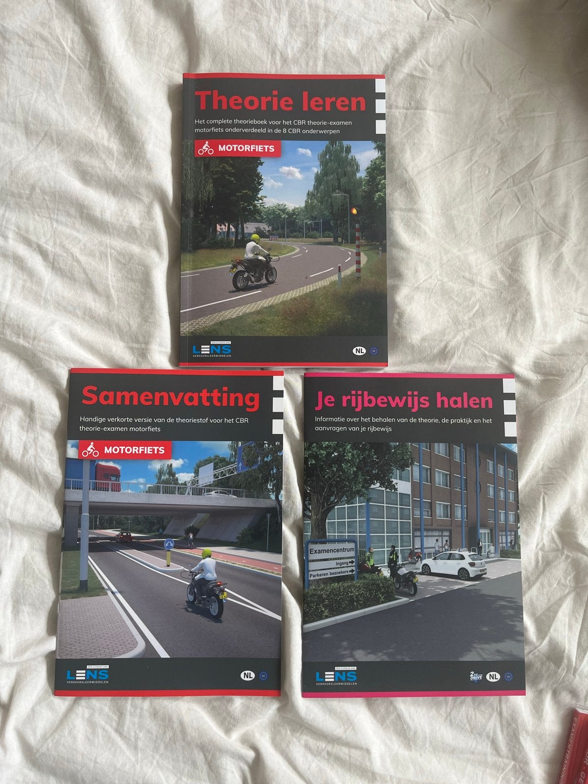 Motorfiets Theorieboeken Set - Lens Verkeersleermiddelen, Boeken, Techniek, Nieuw, Overige onderwerpen, Ophalen