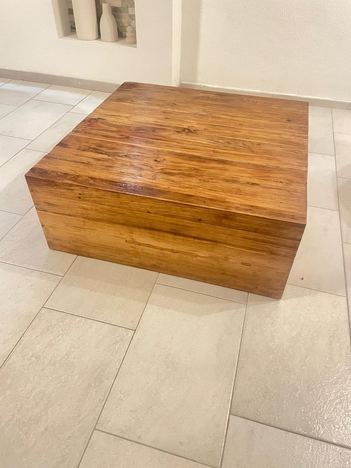 Teakhouten salontafel, 50 tot 100 cm, Rond, Minder dan 50 cm, 50 tot 100 cm