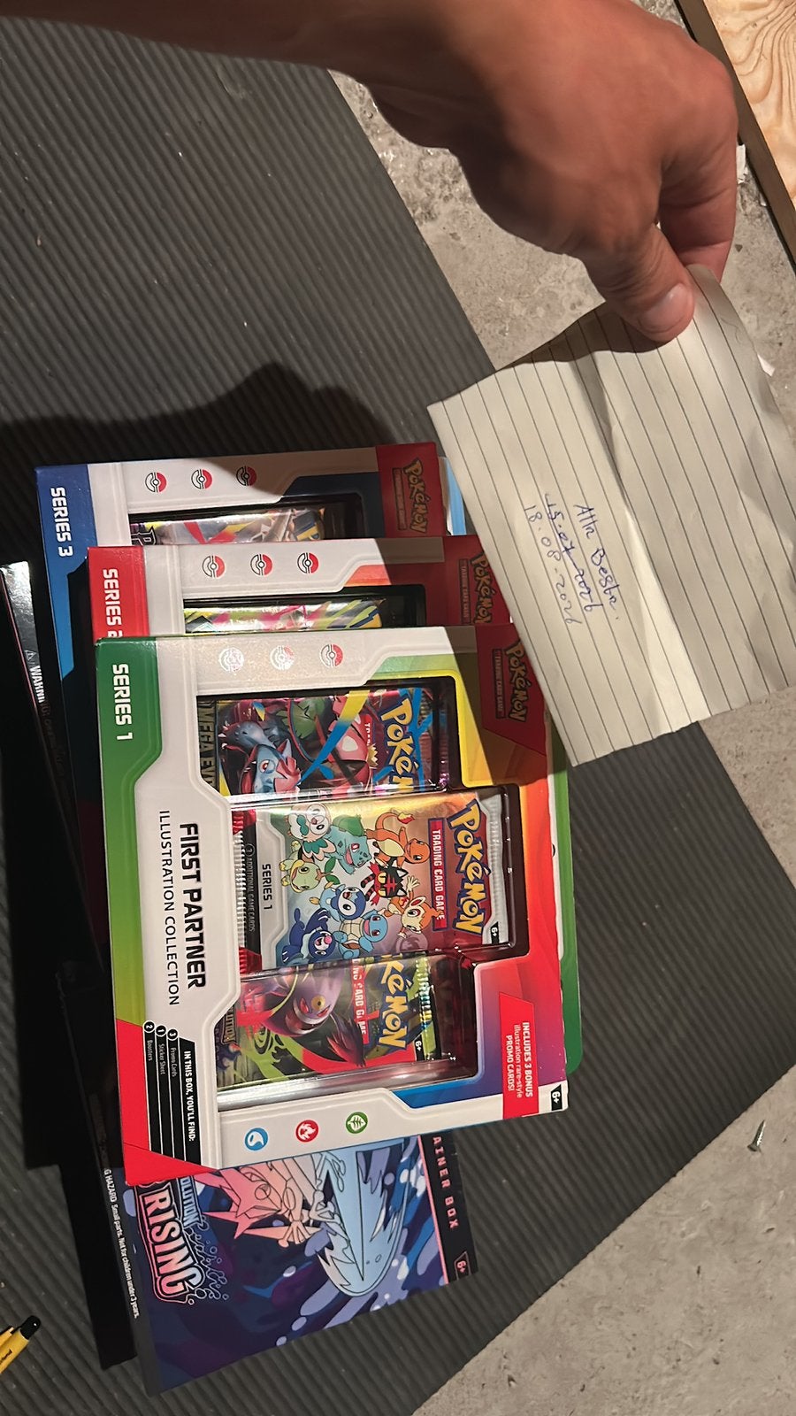 First partner pokemon kaarten series 1/2/3 geseald, Ophalen of Verzenden, Zo goed als nieuw, Meerdere kaarten, Foil