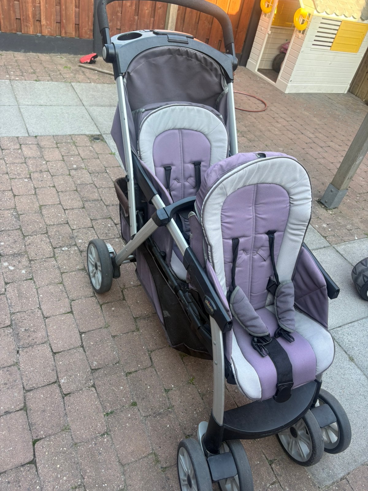 Duo kinderwagen, Kinderen en Baby's, Buggy's, Ophalen, Gebruikt