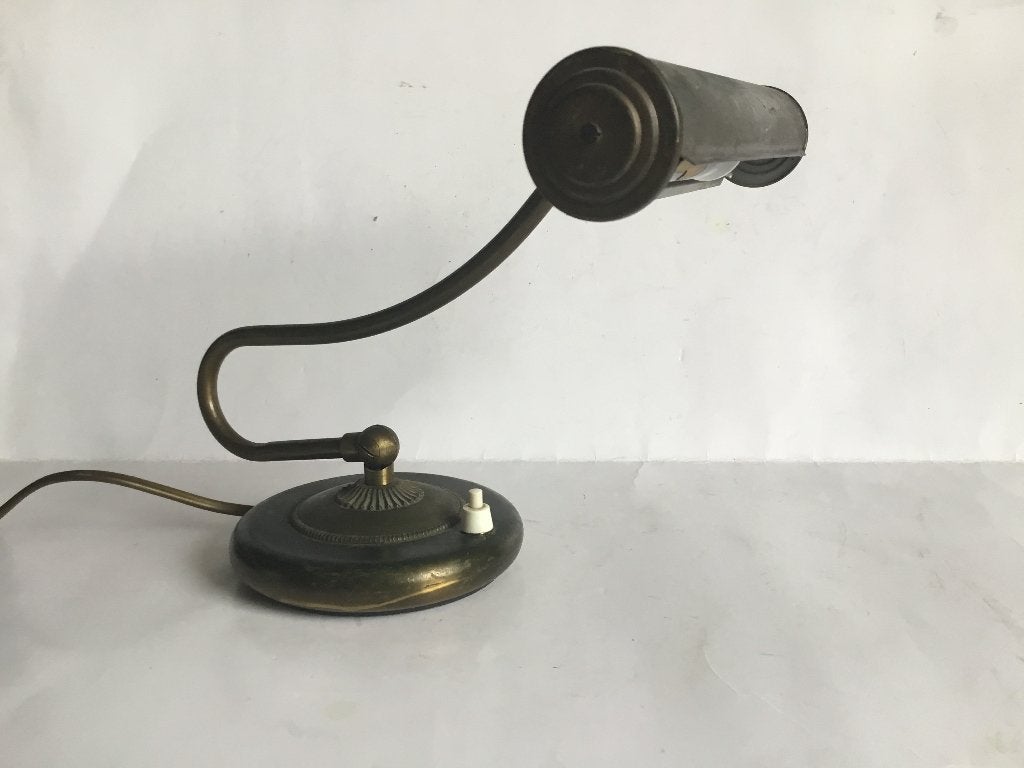 antieke messing pianolamp / bureaulamp, Ophalen of Verzenden