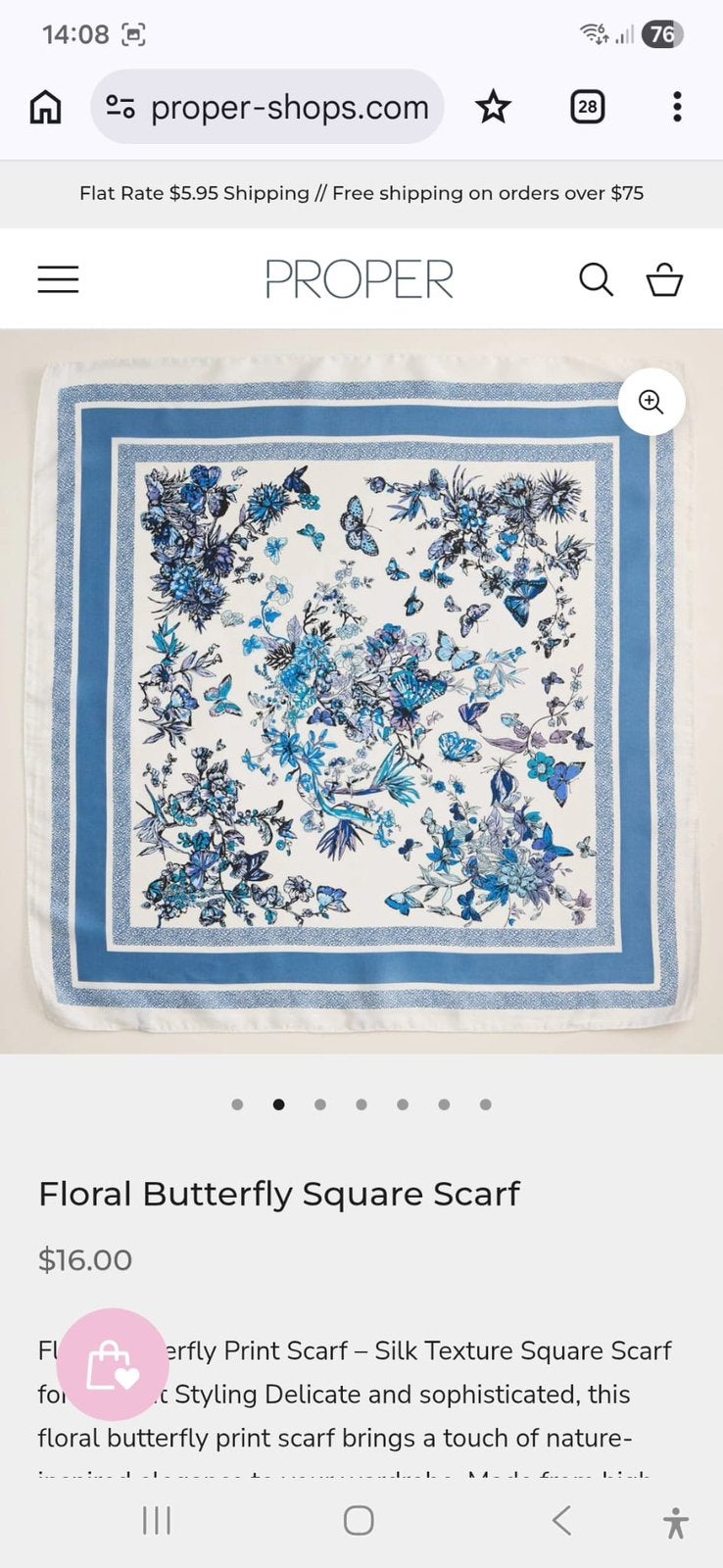 Prachtige Sjaal (bloemen en vlinders), Ophalen of Verzenden, Nieuw, Sjaal