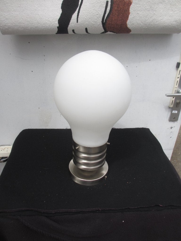 Pop-art XXL plafondlamp vorm gloeilamp, Huis en Inrichting, Gebruikt, Vintage, Wit, Plafondlamp