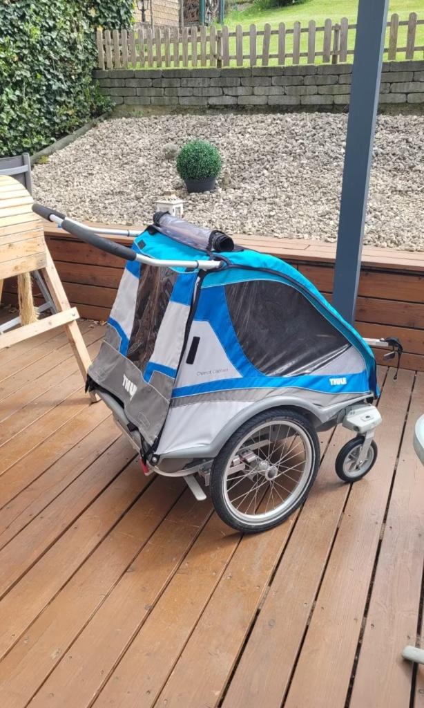Thule Chariot Corsaire fietskar voor 2 kinderen, blauw, Fietsen en Brommers, Fietsaccessoires | Aanhangers en Karren, Ophalen