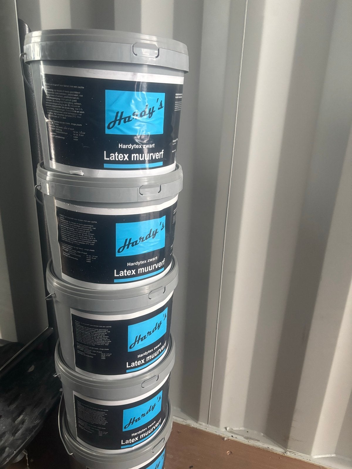 Hardytex Zwarte Latex Muurverf - Nieuw, Zwart, Nieuw, Ophalen of Verzenden, Verf