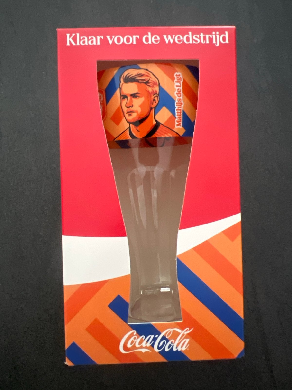 Coca Cola WK 2026 Glas Matthijs de Ligt Nieuw in doos, Verzamelen, Ophalen of Verzenden, Nieuw, Overige sporten, Overige typen