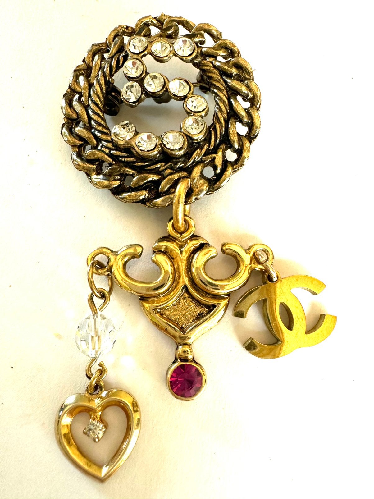 Vintage restylde broche, Overige materialen, 4 tot 7 cm, Gebruikt, Verzenden