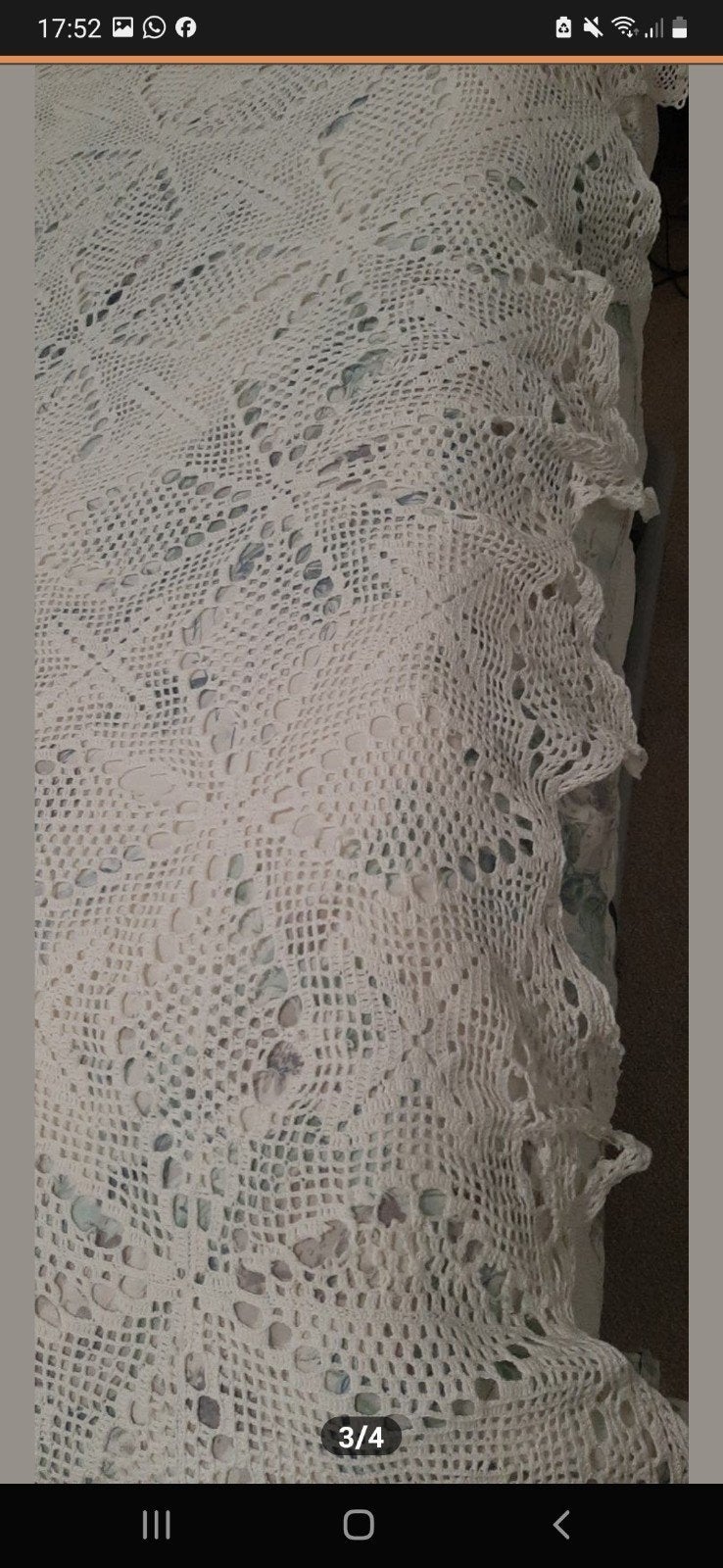 Vintage Gehaakte Beddensprei uit Spanje - Jaren '60, Antiek en Kunst, Ophalen of Verzenden