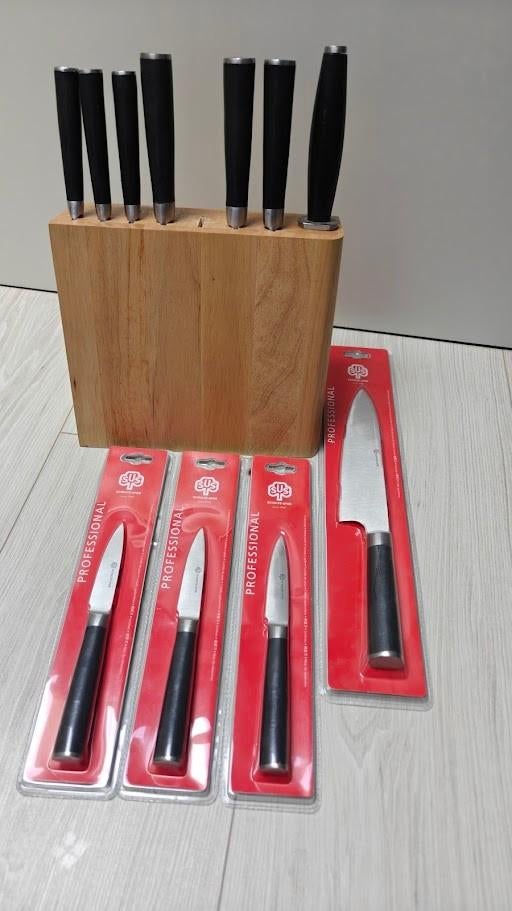 Professionele Schulte-Ufer messenset +messenblok +extras, Huis en Inrichting, Keuken | Keukenbenodigdheden, Ophalen of Verzenden