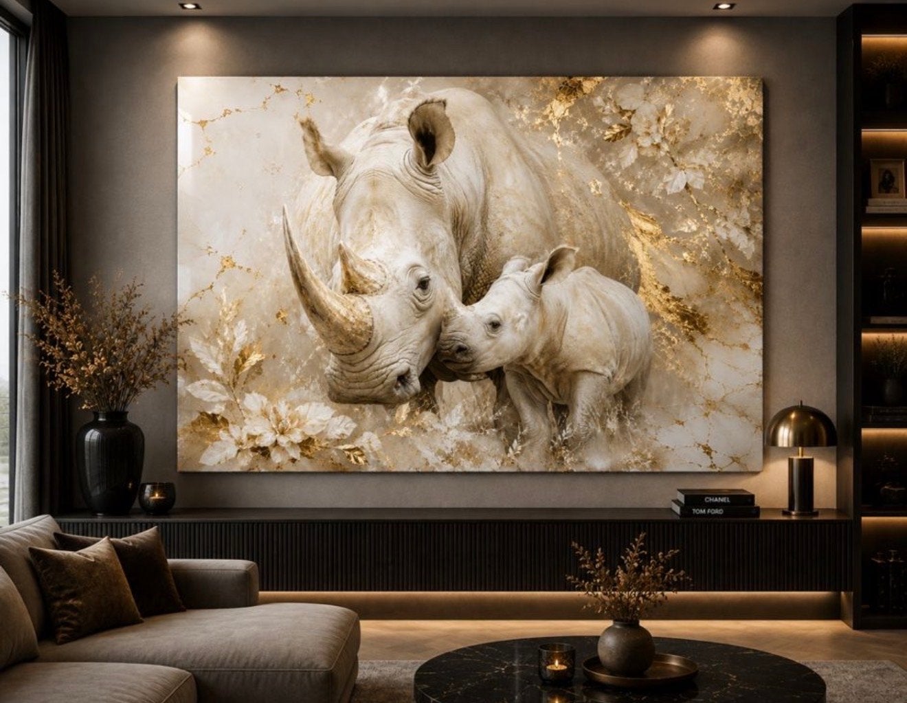 Nieuw Plexiglas Schilderij Neushoorn 120x80cm, Nieuw, Ophalen of Verzenden, Schilderij, 100 tot 125 cm