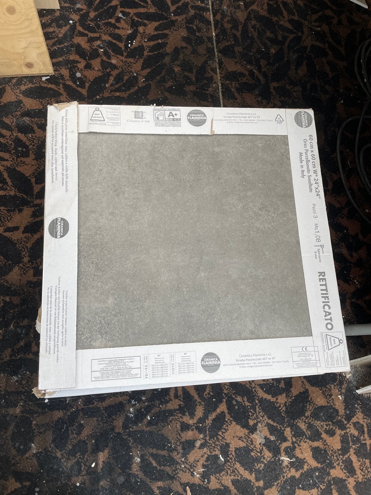 60x60 Ceramica Flaminia 8.5m2 wand/vloertegels (24 stu, Doe-het-zelf en Verbouw, Tegels, Ophalen, 60 cm of meer, Keramiek, Nieuw